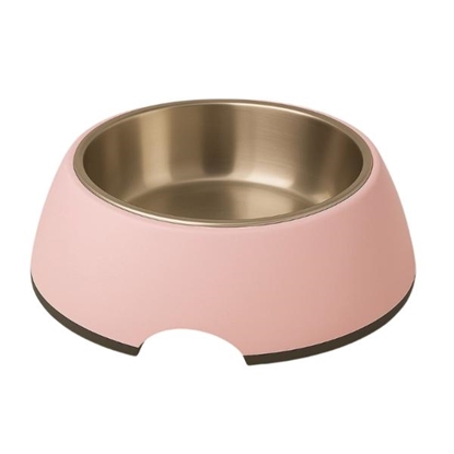 Picture of Bubimex Pink Melamine Bowl with Stainless Steel insert